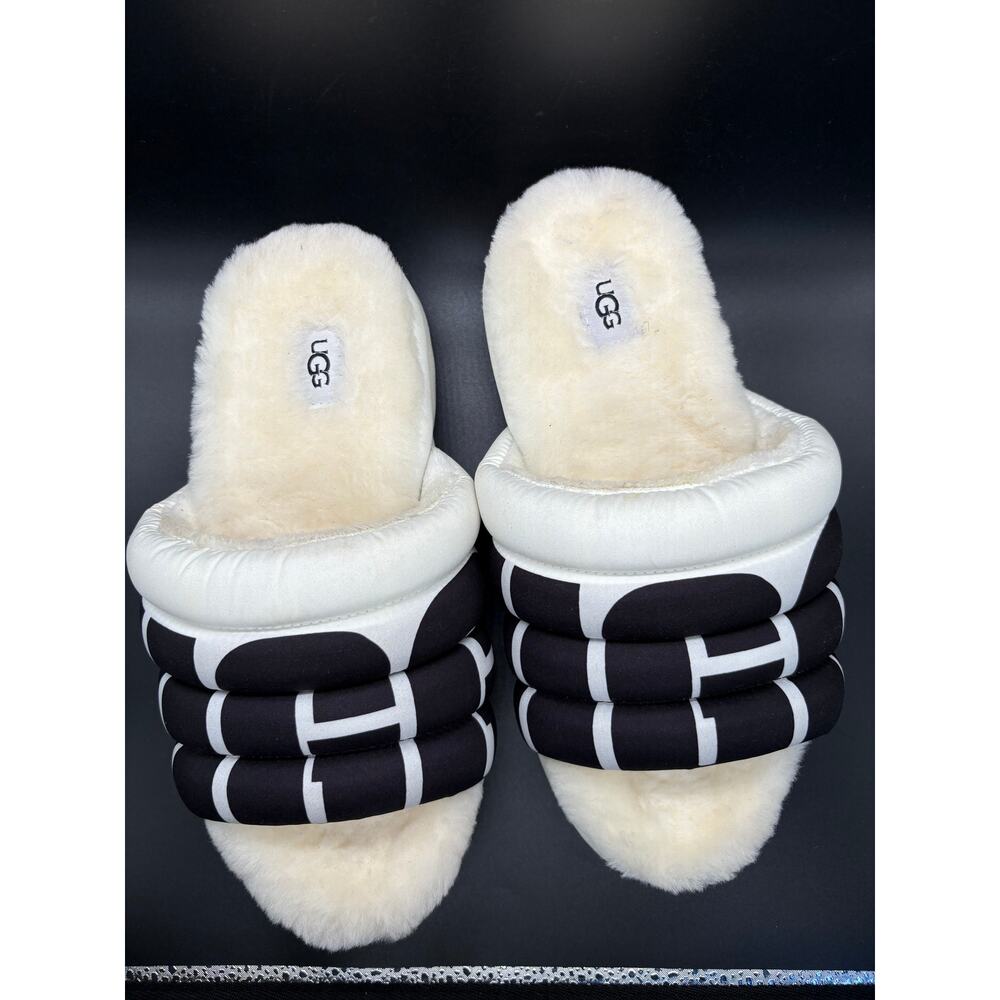 UGG Maxi Fluff Sheepskin Slide Slippers Womens Cozy - Picture 1 of 11
